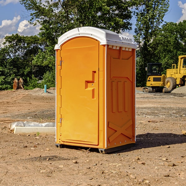 how often are the porta potties cleaned and serviced during a rental period in Box Springs